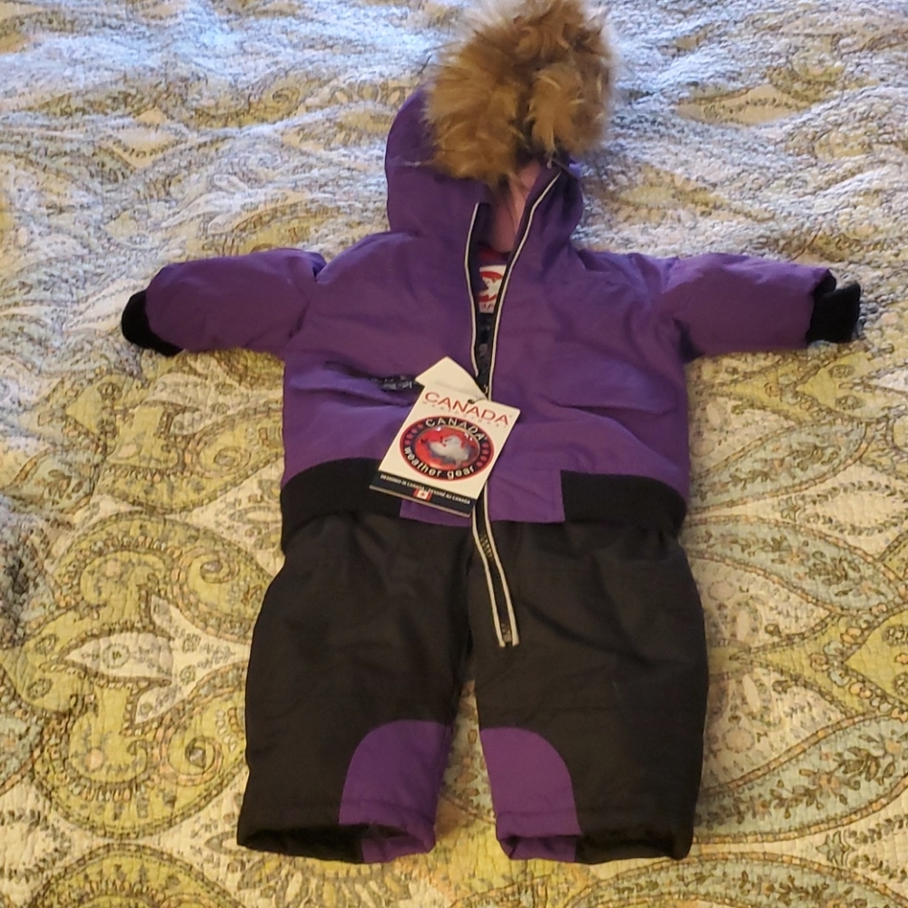 Canada Weathergear 6/9mo Snowsuit Purple